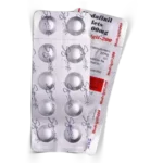 Blister pack containing multiple white modafinil tablets labeled as "Modafinil Tablets 200mg