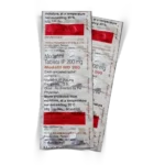 Blister packs containing Modafil MD 200 modafinil tablets. The individual tablet compartments are visible through the clear plastic, and the packaging includes important medication information.