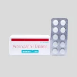 Waklert 150MG Armodafinil tablets packaging with blister pack.