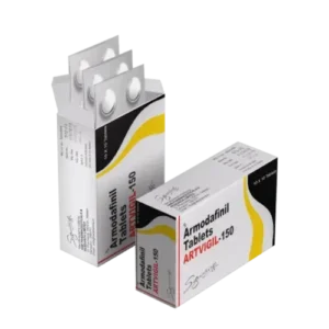 Artvigil 150MG Armodafinil tablets boxes with blister strips by Signature Pharmaceuticals available online safely.