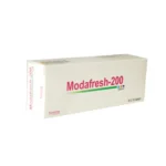 Modafresh 200MG tablets box by Sunrise Pharmaceuticals, containing 10x10 tablets.