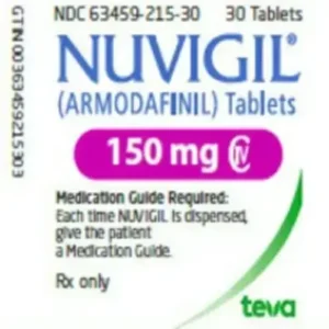 Nuvigil 150MG (Armodafinil) tablets safely, box of 30 by Teva, medication guide required.